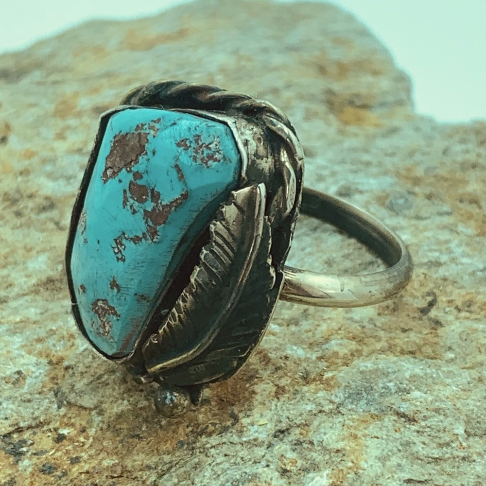 Sterling Silver turquoise ring size 9